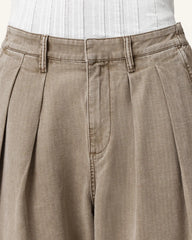 Becco Tapered Leg Pleated Pants