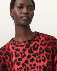 Lex Oversized Leopard Print Sweater