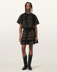 Miriam Embroidered Short Sleeve Top