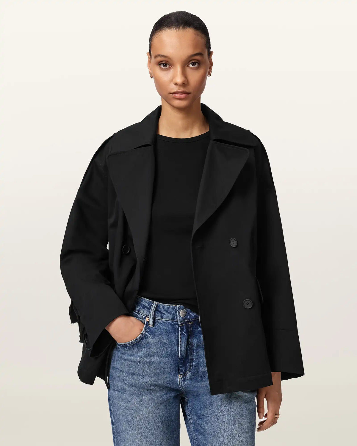 Connie Relaxed Fit Double Breasted Trench Coat