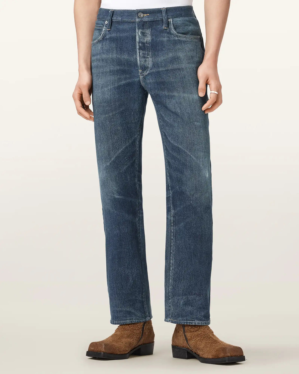 Bead Straight Leg Illusion Pants
