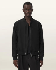 Deceit Textured Wool Blend Bomber Jacket