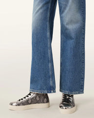 Tana Snake Print Leather High Top Sneakers
