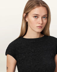 Luna Crinkle Cotton Slim Fit T-Shirt