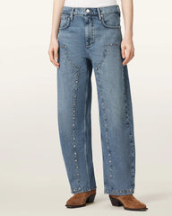Sadie Barrel Leg Stud Denim Jeans