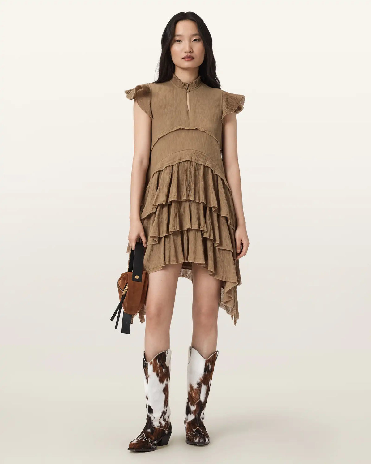 Cavarly Cotton Mini Dress