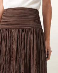 Asal Ruched Maxi Skirt