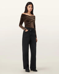 Delta Velvet Wrap Top