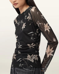 Caia Floral Mesh Top