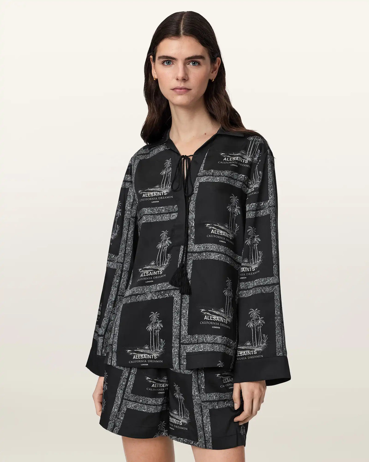 Lettie Pleated Long Sleeve Shirt