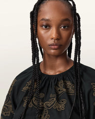 Miriam Embroidered Short Sleeve Top