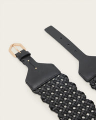 Mathilde Woven Leather Waist Belt