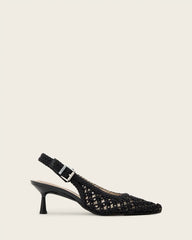 Violet Slingback Pointed Toe Heels