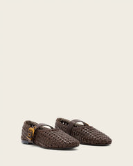 Sabine Woven Leather Flats
