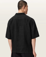 Avia Short Sleeve Embroidered Linen Shirt