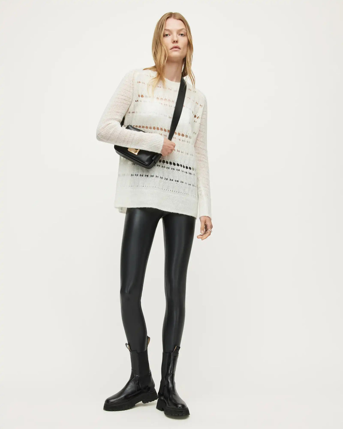 Cora Leather Look High-Rise Leggings