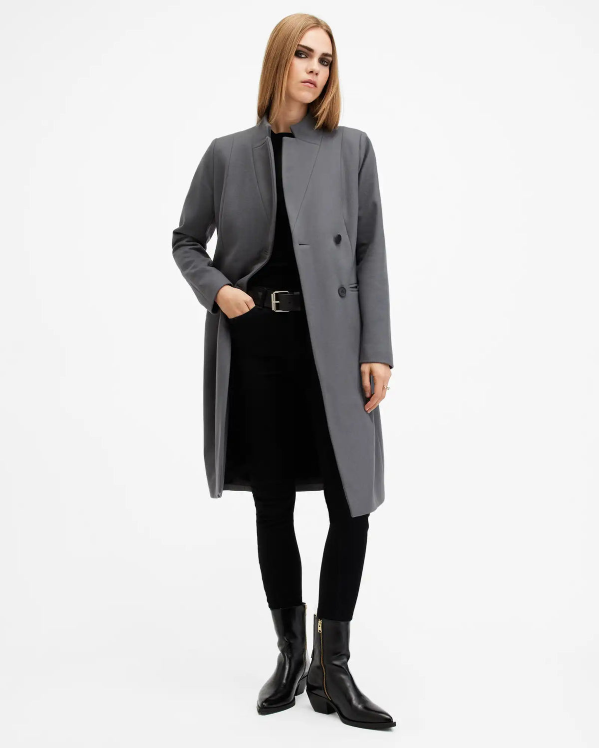 Sidney Wool Cashmere Blend Tailored Coat