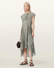 Arwen Relaxed Fit Leopard Print Midi Dress