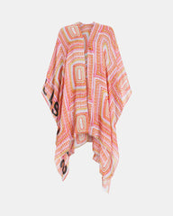 Luisa Crochet Print Ruana Scarf