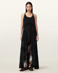 Dorina Sleeveless Ruched Maxi Dress