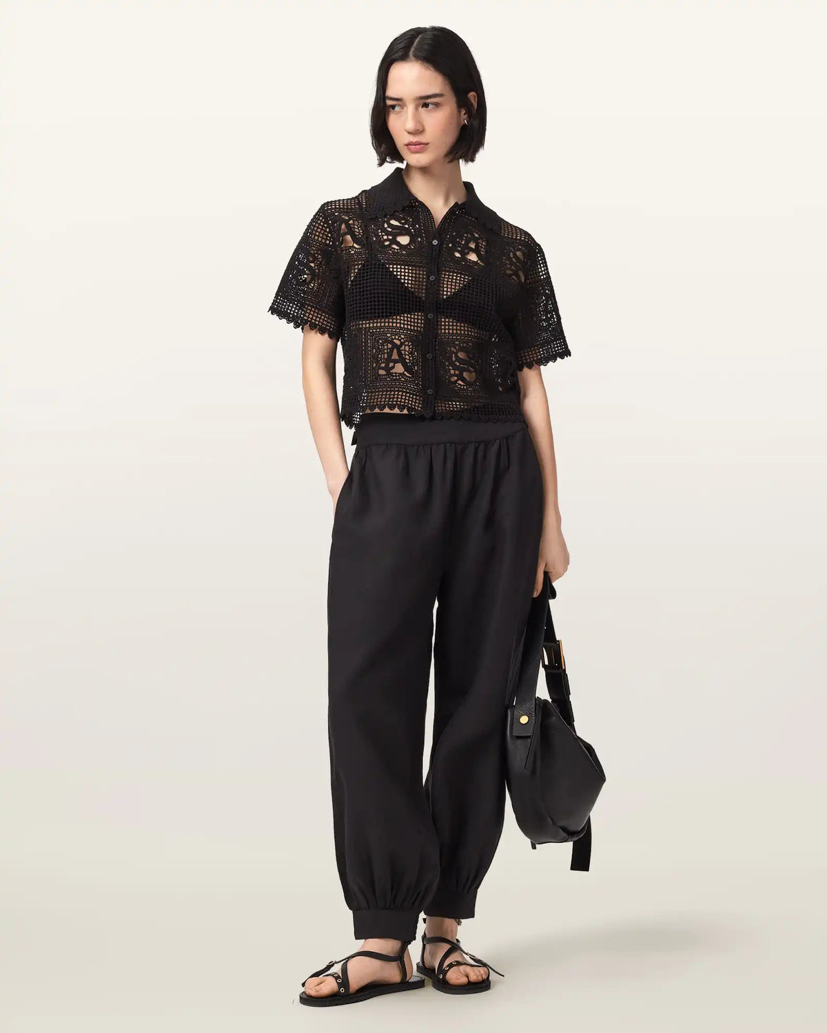 Harrie Linen Blend Baggy Fit Pants