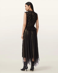 Lola Metallic Midi Dress