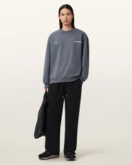 Emblem Crew Neck Cotton Sweatshirt