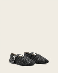 Sabine Woven Leather Flats