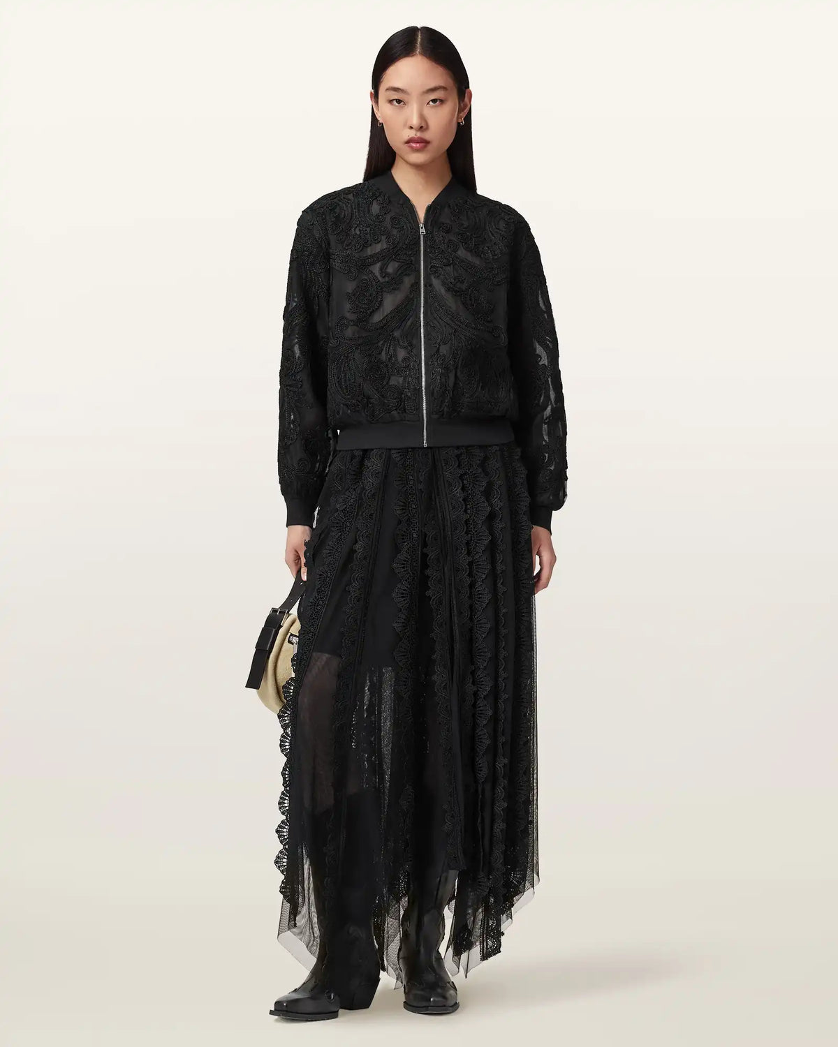 Jade Embroidered Bomber Jacket