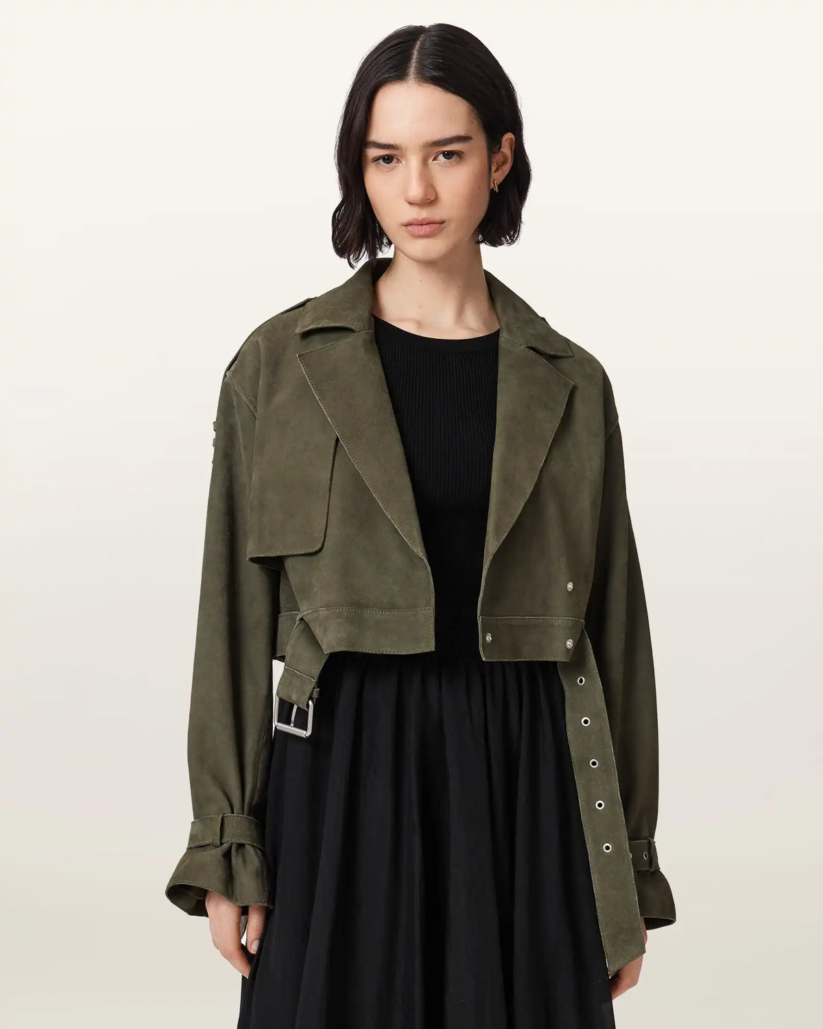 Ophelia Cropped Suede Jacket