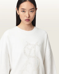 Reflex Lila Oversized Embellished Sweatshirt