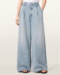 Haze Wide Leg Pleated Jeans
