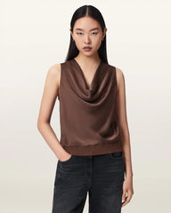 Zoey Sleeveless Cowl Neck Tank Top