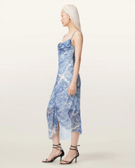 Ulla Bodycon Patterned Midi Dress