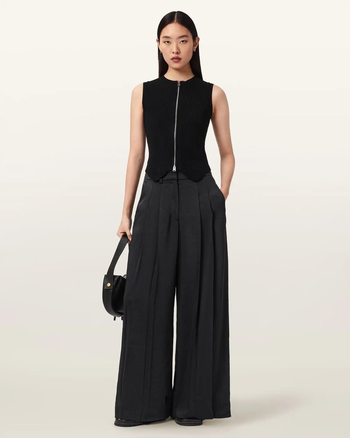 Poppy Satin Straight Leg Pants
