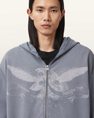 Aeterna Oversized Zip Up Hoodie
