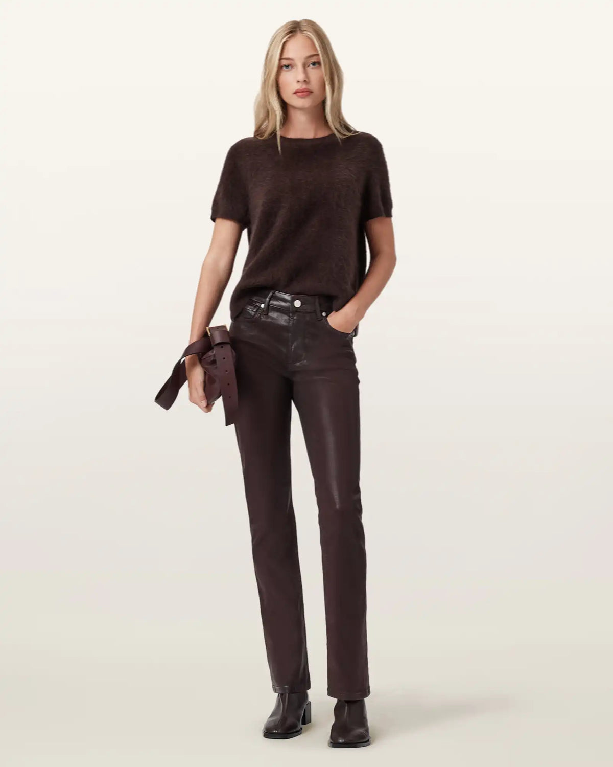 Haldan Coated Bootcut Jeans