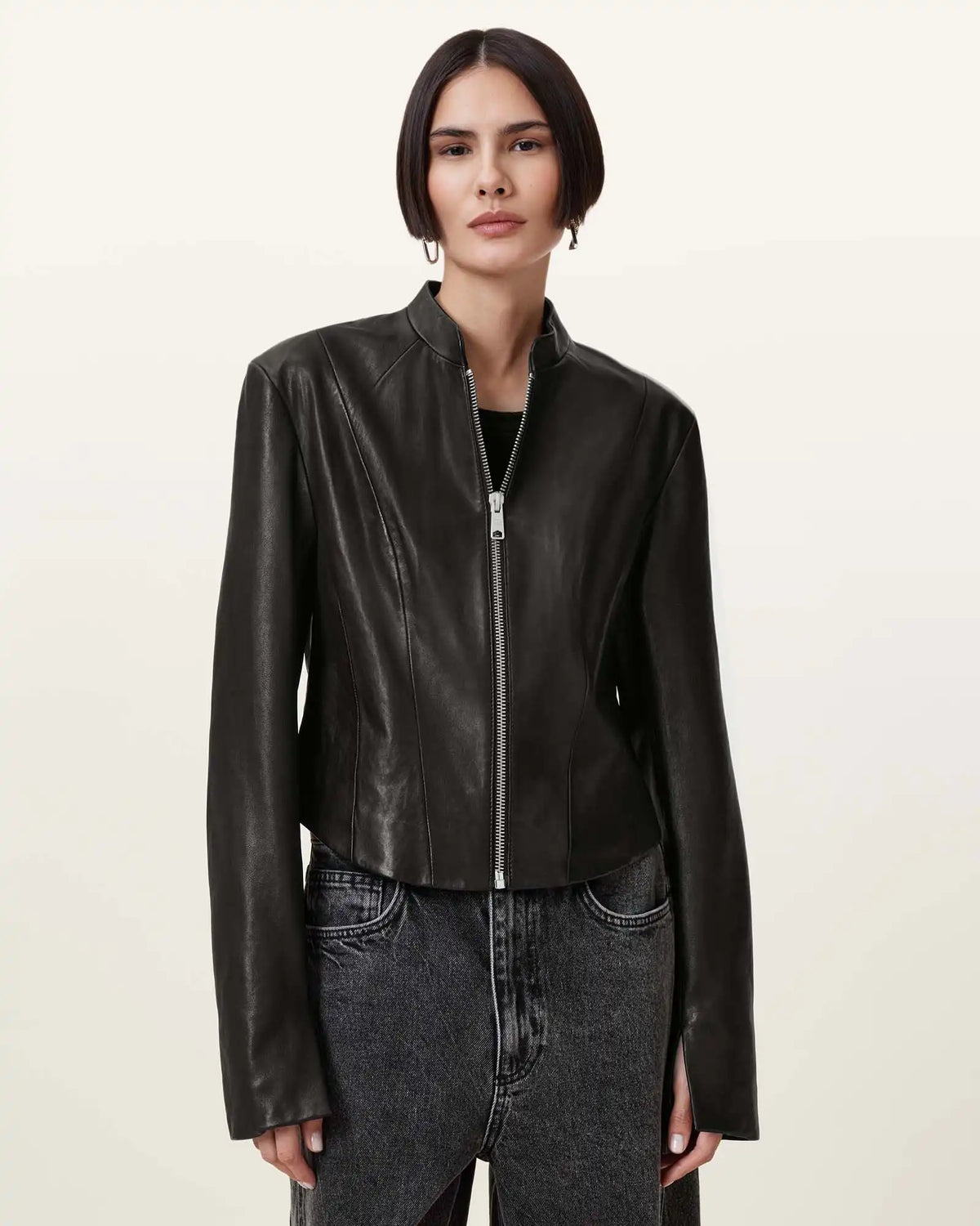 Sadler Slim Fit Leather Jacket