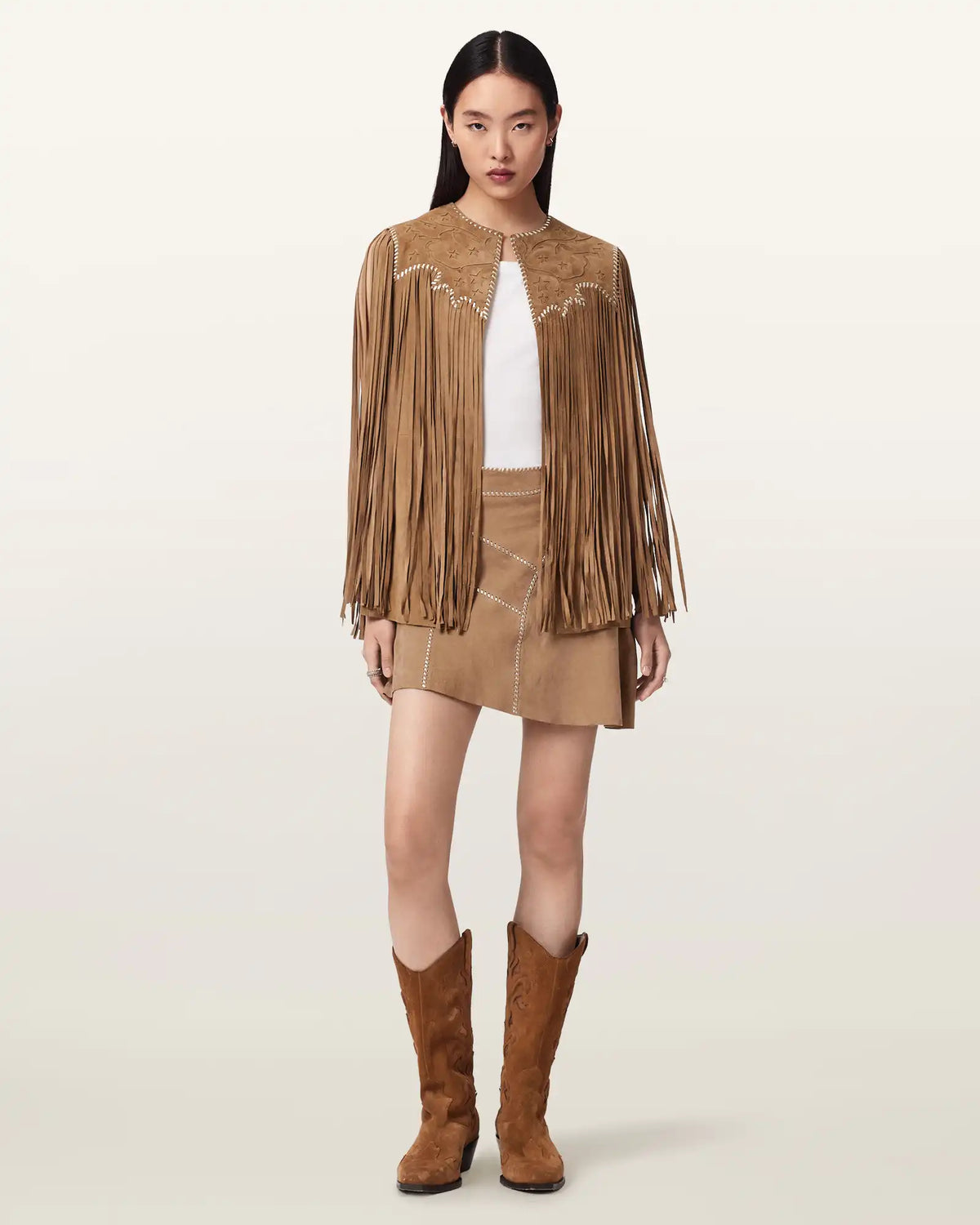 Clara Whip Suede Mini Skirt