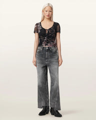 Gabby Slim Fit Floral Mesh Top