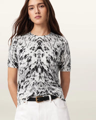 Anouk Snake Print Merino Wool T-Shirt