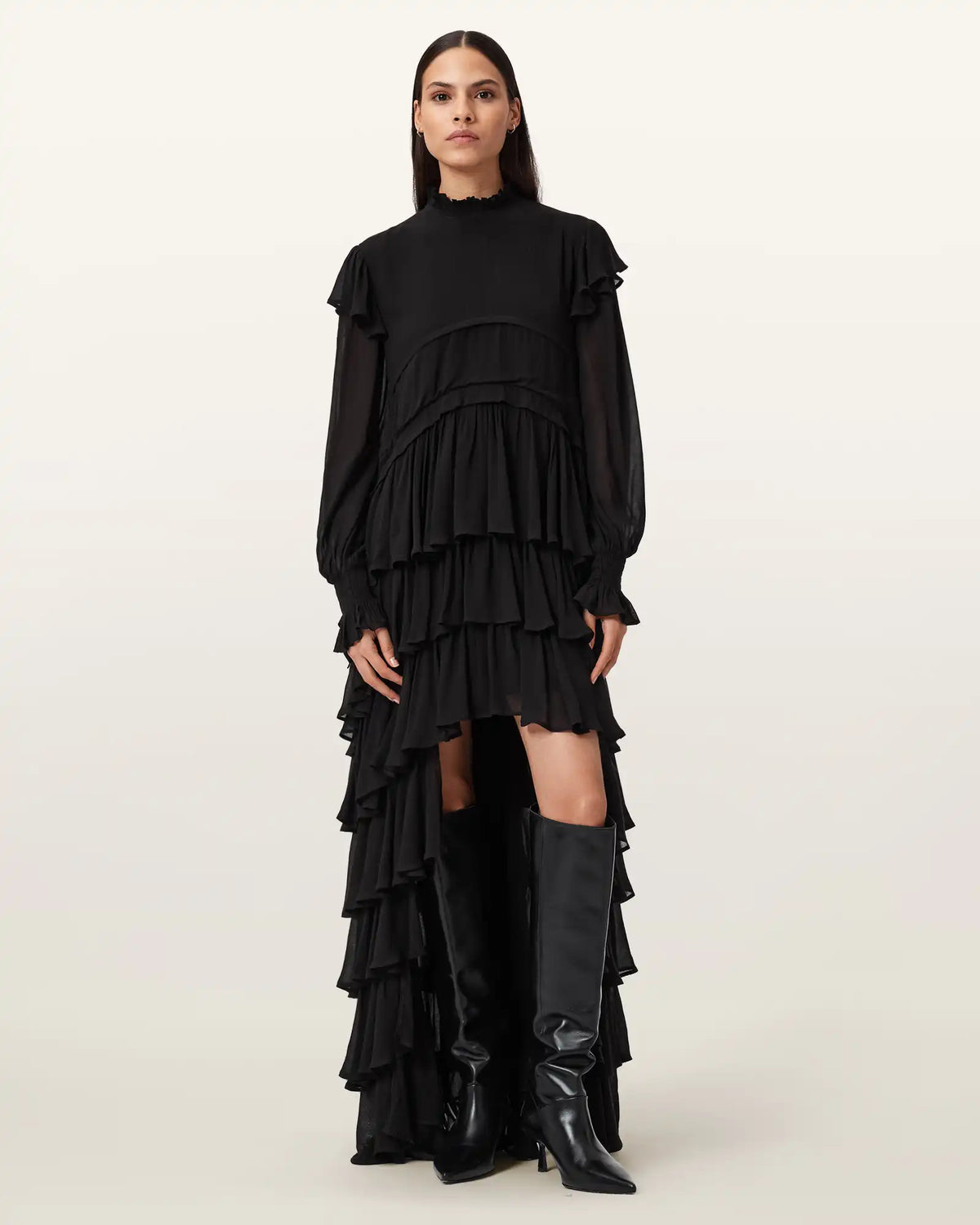 Cavarly Tiered Ruffle Maxi Dress