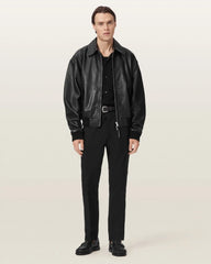 Marco Oversized Leather Bomber Jacket