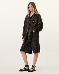 Louie Leopard Print Long Shorts