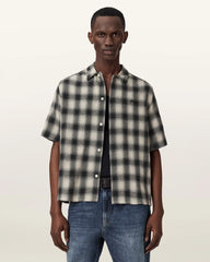 Shadow Short Sleeve Boxy Check Shirt