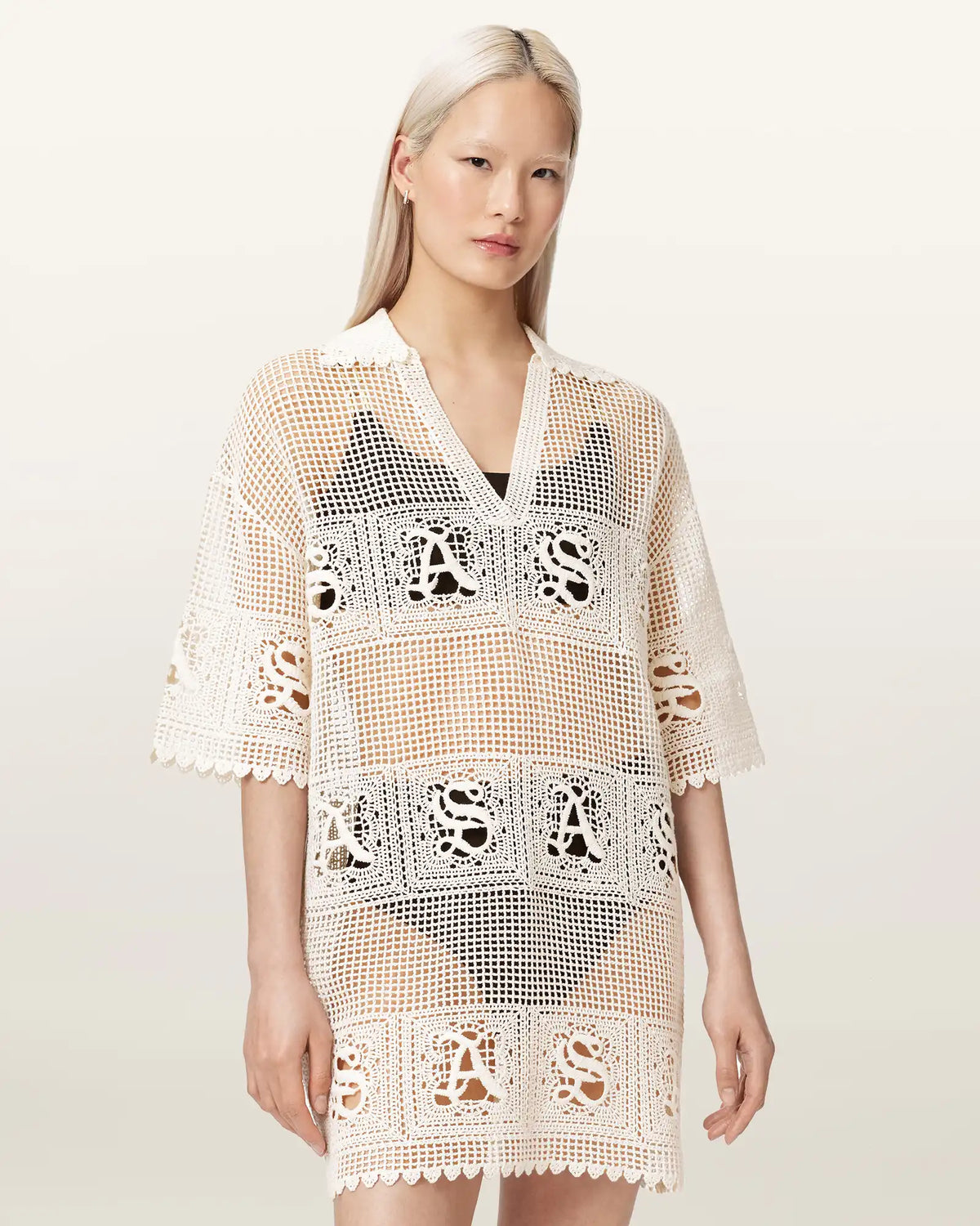 Kyra Open Knit Mini Dress