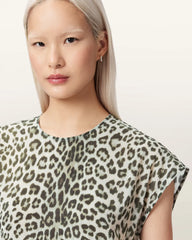 Arwen Relaxed Fit Leopard Print Midi Dress