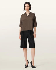 Bern Short Sleeve Woven Wool Polo