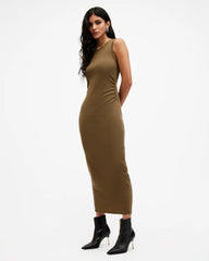 Katarina Boat Neck Bodycon Fit Maxi Dress