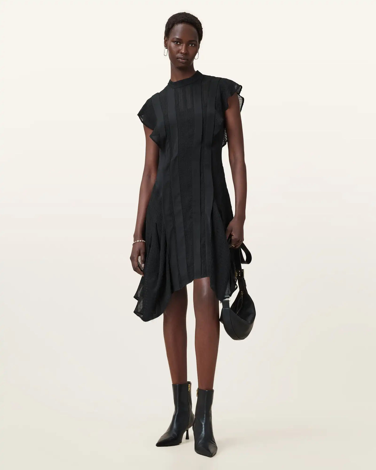 Fleur Textured Asymmetric Hem Dress